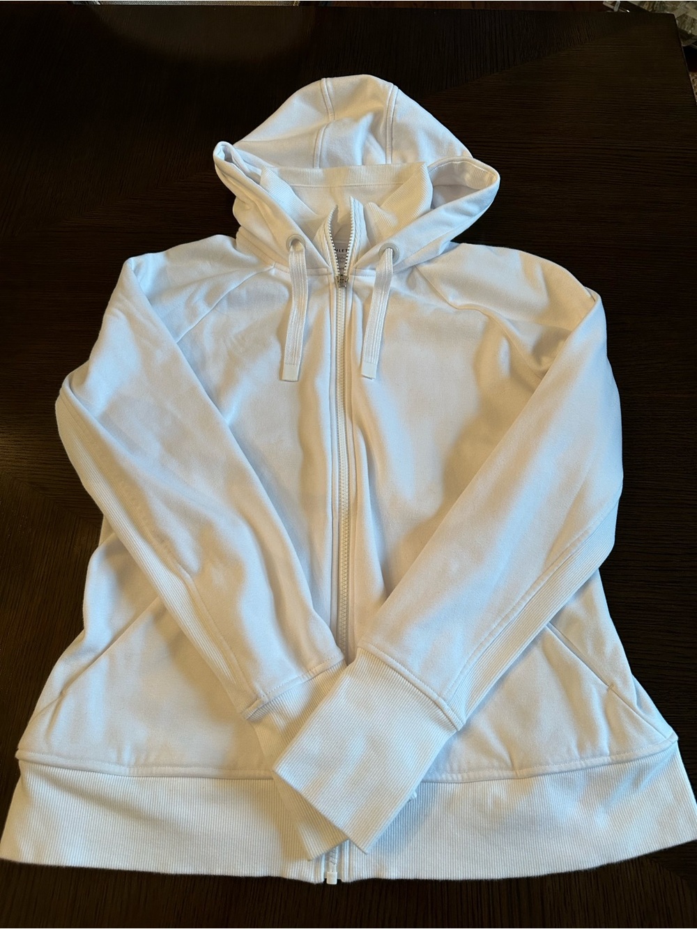 Athleta Triumph Hoodie, Size L, White, Full Zip